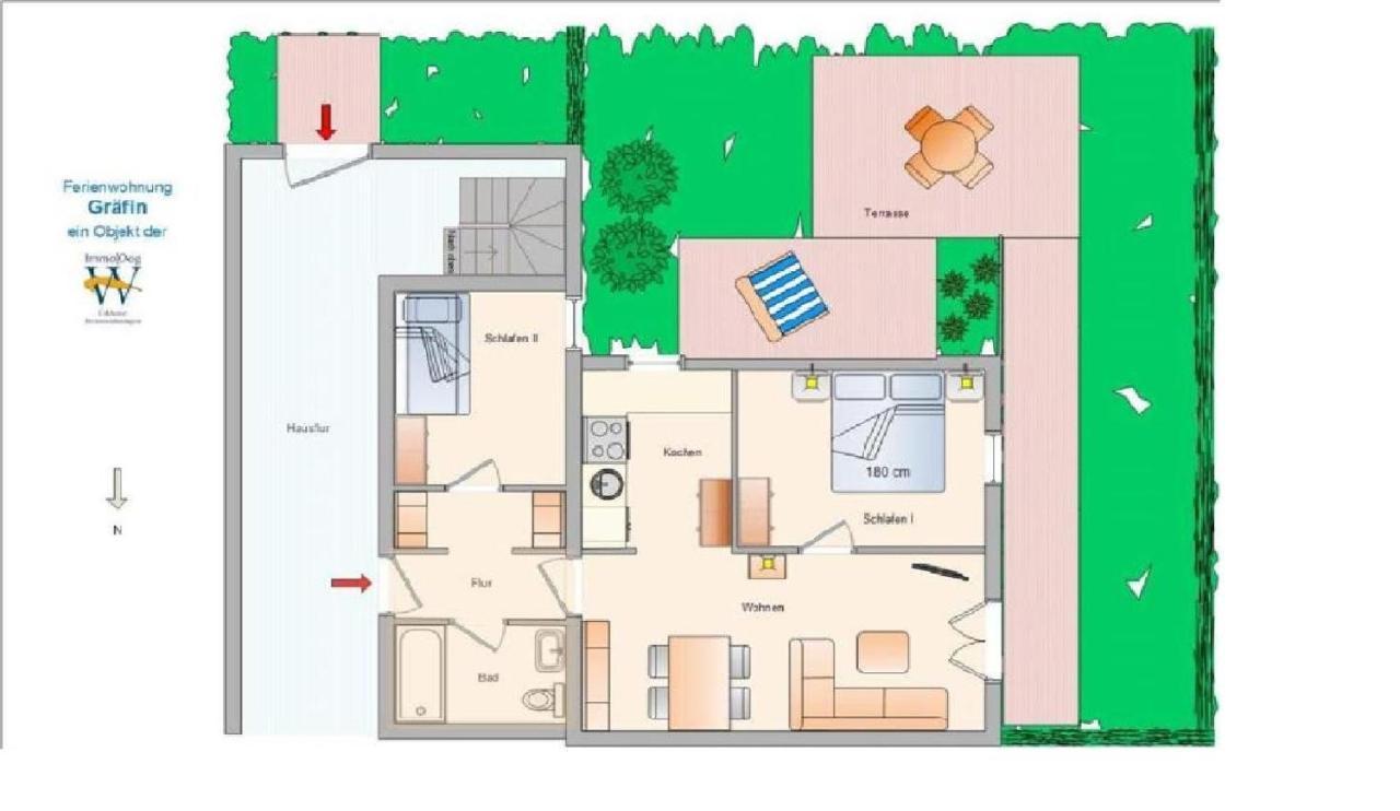 Wangerrose - Familienwohnung Fuer Gross Und Klein Und Hundefreunde Wangerooge Exterior foto